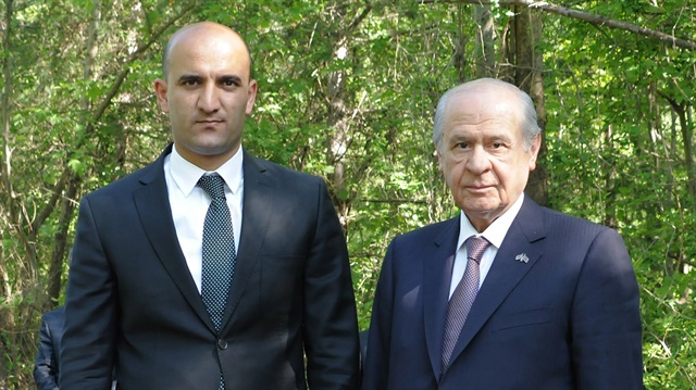 MHP Genel Başkanı Bahçeli, Olcay Kılavuz'u makamında kabul etti.
