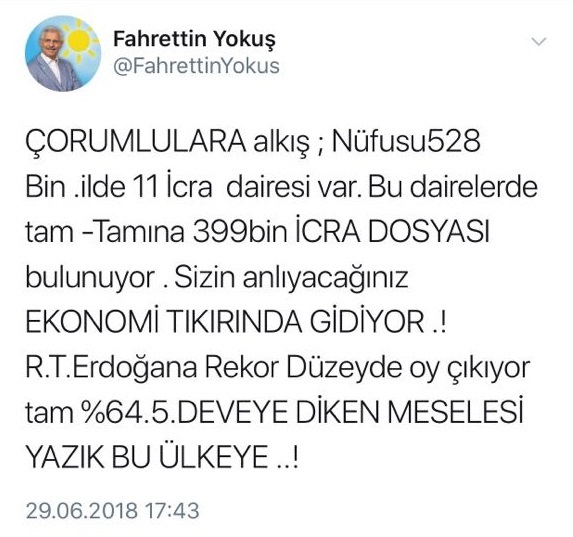 orum yerel haberleri yi Parti li vekil Yoku orumlulara k f r