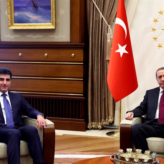Cumhurbaşkanı Erdoğan IKBY Başbakanı Barzani ile görüştü