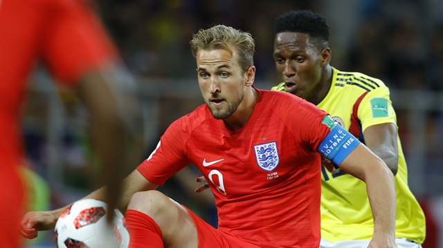 File Photo: Davinson Sanchez (back) of Colombia in action against Harry Kane (9) of England during the 2018 FIFA World Cup Russia Round of 16 match between Colombia and England at the Spartak Stadium in Moscow, Russia on July 03, 2018.