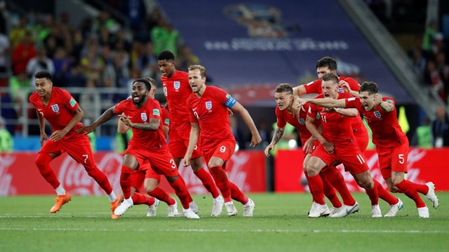 İngilizlerin çeyrek final sevinci.