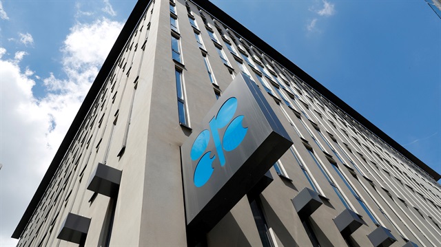 The logo of the Organization of the Petroleum Exporting Countries (OPEC)