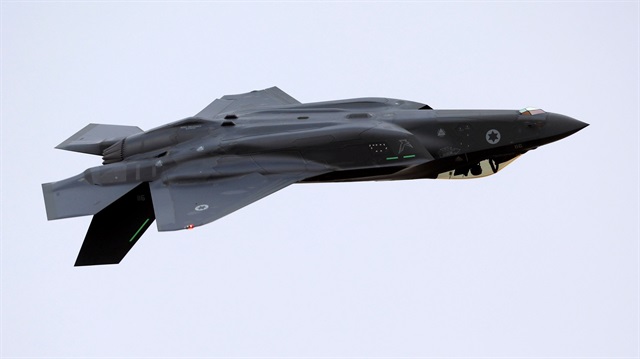 An Israeli Air Force F-35 fighter jet flies during an aerial demonstration