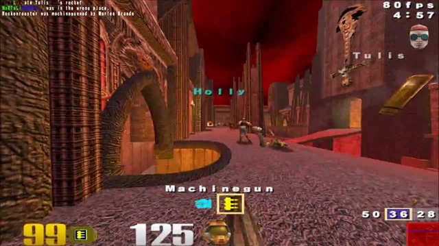 Quake III Arena oyunundan bir ekran görüntüsü.