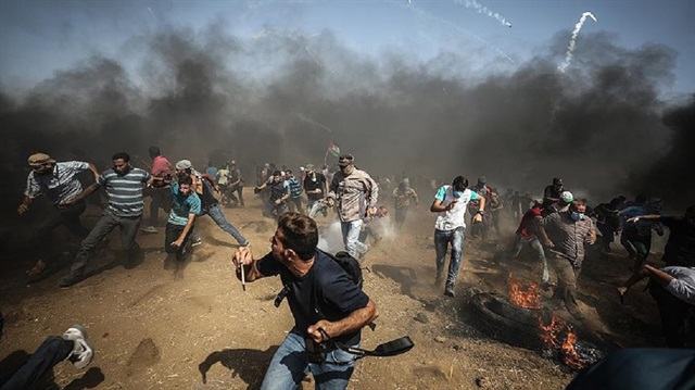 الجيش الإسرائيلي يُصيب 35 فلسطينيا قرب حدود غزة‎