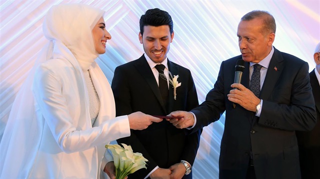 ​Cumhurbaşkanı Erdoğan, Kültür ve Turizm Bakanı Numan Kurtulmuş’un kızının nikah törenine katıldı