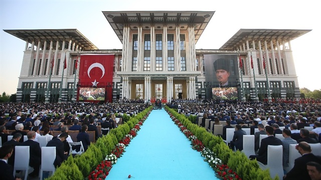 Cumhurbaşkanı Erdoğan, törenin kutlama bölümünün iptal edildiğini açıkladı.