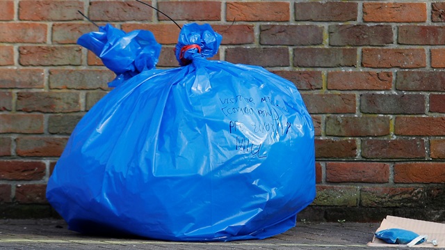 Bags containing protective clothing is seen after Inspectors from the Organisation for the Prohibition of Chemical Weapons (OPCW) left after visiting the scene of the nerve agent attack on former Russian agent Sergei Skripal, in Salisbury, Britain.