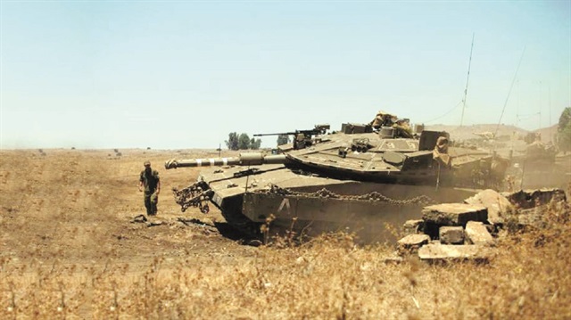İsrail geçen hafta işgal altında tuttuğu Golan Tepeleri’ne tank ve zırhlı araç takviyesi yapmıştı.