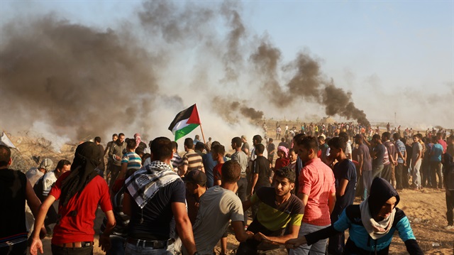 Protest at Israel-Gaza border

