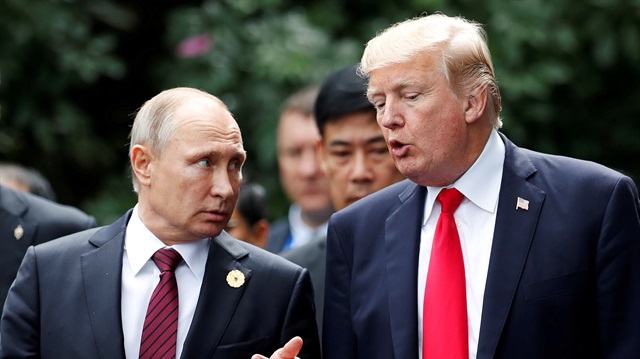 File photo: President Donald Trump and Russia's President Vladimir Putin