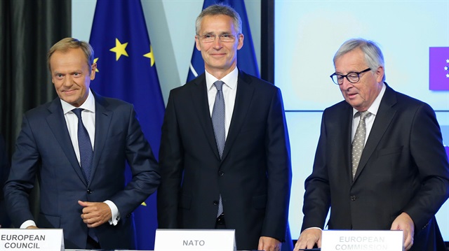 Signing ceremony of NATO-EU Cooperation in Brussels

