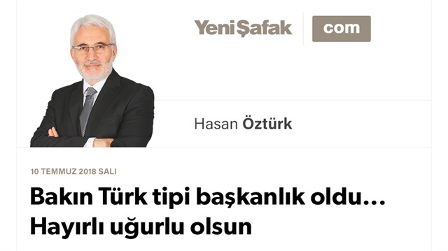 Bakın Türk tipi başkanlık oldu... Hayırlı uğurlu olsun