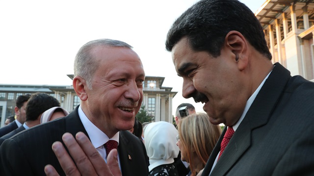 Cumhurbaşkanlığı Göreve Başlama Töreni'nden Başkan Erdoğan ve Venezuela Devlet Başkanı Nicolas Maduro, sohbet etti.
