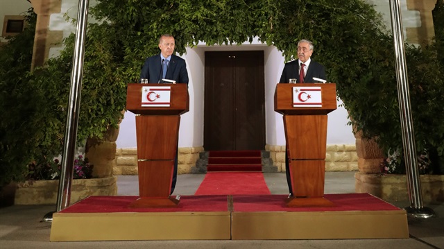 Başkan Erdoğan ile KKTC Akıncı ortak basın toplantısı düzenledi