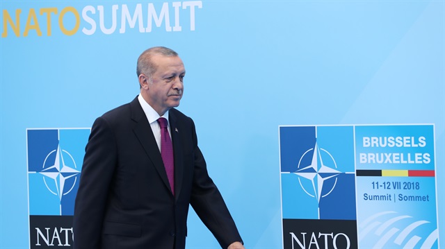 Turkish President Erdoğan in 2018 NATO Summit  
