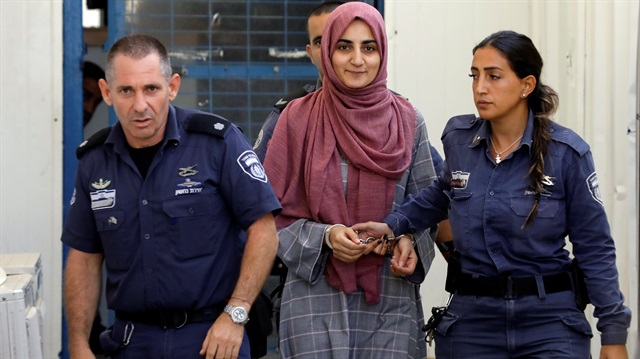 Turkish citizen, Ebru Ozkan, who was arrested at an Israeli airport last month, is being brought to an Israeli military court, near Migdal, Israel July 8, 2018