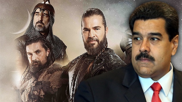 Maduro, Diriliş Ertuğrul dizisinden övgüyle bahsetti. 