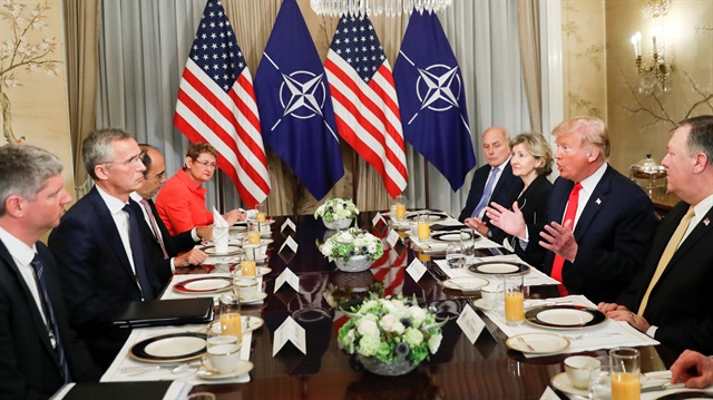 ABD Başkanı Donald Trump, NATO Liderler Zirvesi için gittiği Brüksel’de NATO Genel Sekreteri Jens Stoltenberg ile görüştü.