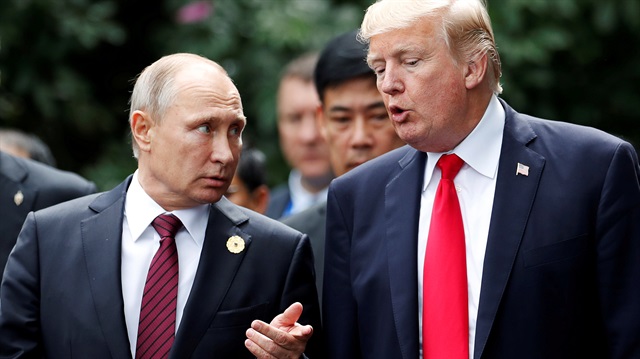  U.S. President Donald Trump and Russia's President Vladimir Putin