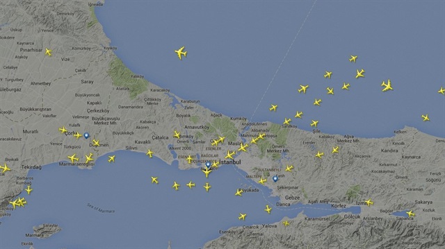 İstanbul hava trafiği yoğunluk haritası