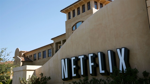 File photo:A Netflix sign hangs at the headquarters of Netflix in Los Gatos, California