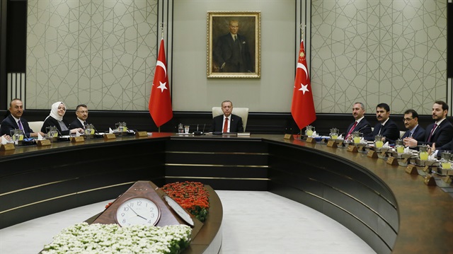 Cumhurbaşkanlığı Külliyesi'nde, Cumhurbaşkanı Recep Tayyip Erdoğan başkanlığında Cumhurbaşkanlığı Kabine Toplantısı yapıldı
