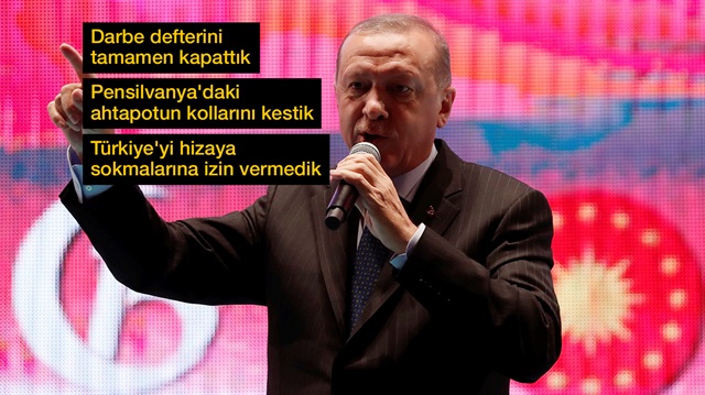Başkan Erdoğan, 15 Temmuz'un ikinci senesinde Şehitler Köprüsü'nde vatandaşlara hitap etti.