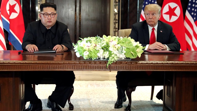 U.S. President Donald Trump and North Korea's leader Kim Jong Un 
