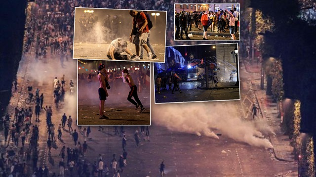 ​Fransa'da Dünya Kupası kutlamaları yağmaya dönüşünce polis müdahale etti.