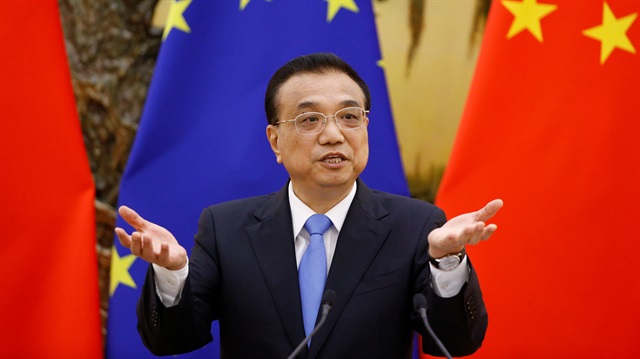 Chinese Premier Li Keqiang attends a news conference at the Great Hall of the People in Beijing, China.