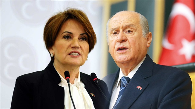 İyi Parti Başkanı Akşener ve MHP Lideri Bahçeli.