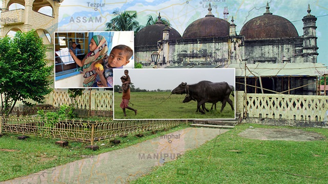 Hindistan'ın doğusunda yer Alan Assam eyaletinde 7 milyonu Müslüman, 32 milyon kişi yaşıyor. 