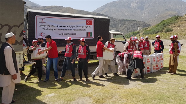 الهلال الأحمر التركي يوزع مساعدات لـ227 أسرة شمالي أفغانستان