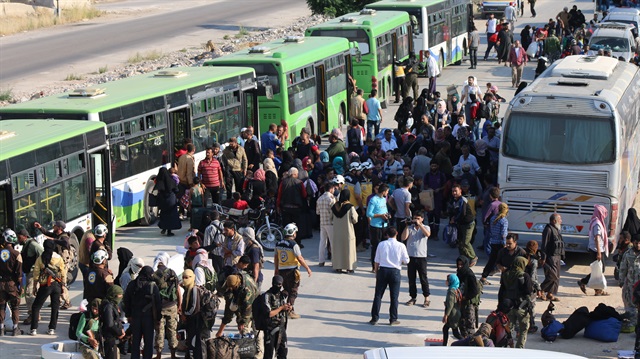 Compulsory evacuations in south Syria

