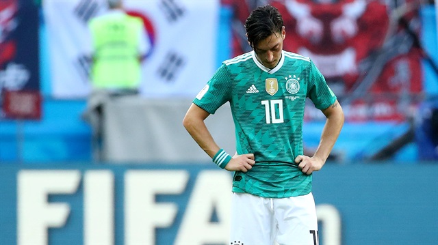 World Cup, South Korea vs Germany:  Germany's Mesut Özil looks dejected after the match on June 27, 2018.