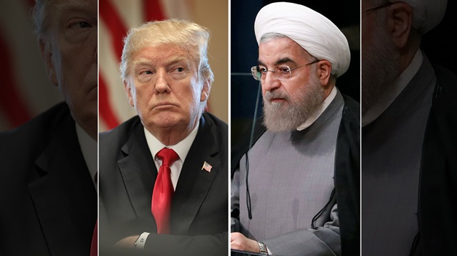 ABD Başkanı Donald Trump ve  İran Cumhurbaşkanı Hasan Ruhani