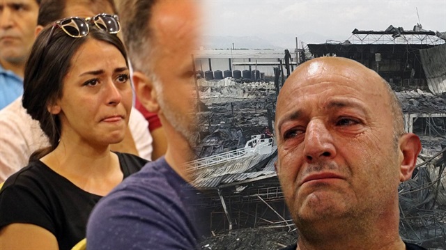Antalya'da yanan fabrikanın sahibi gözyaşlarına boğuldu