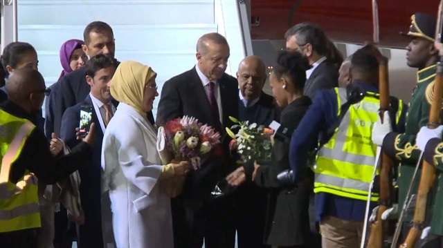 Başkan Erdoğan Güney Afrikada böyle karşılandı