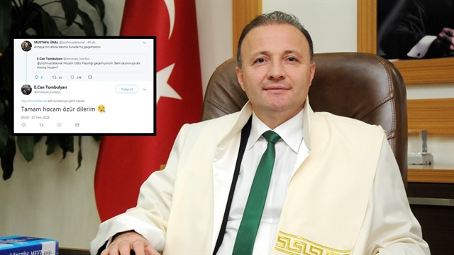 Rektör ve öğrenci arasında ilginç diyalog