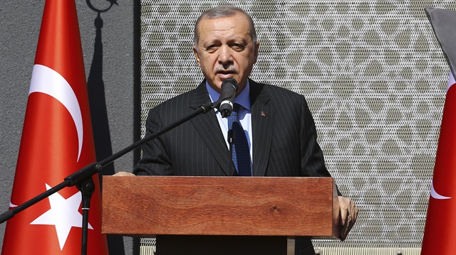 Cumhurbaşkanı Erdoğan, Pretorya Türk Büyükelçiliği'nin yeni binasının açılış töreninde konuştu.