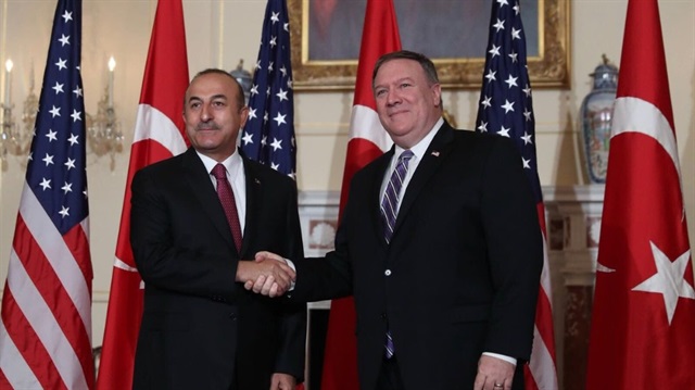 File photo: Turkish FM Cavuşoglu and U.S. Secretary of State Mike Pompeo