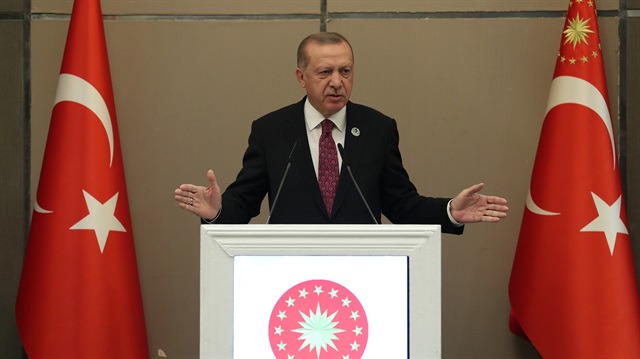 Başkan Erdoğan, Güney Afrika'da iş adamlarına hitap etti.