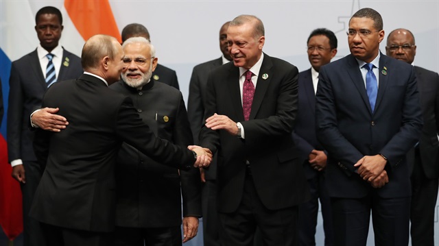 Başkan Erdoğan, Hindistan Başbakanı Modi ve Rusya Devlet Başkanı Putin