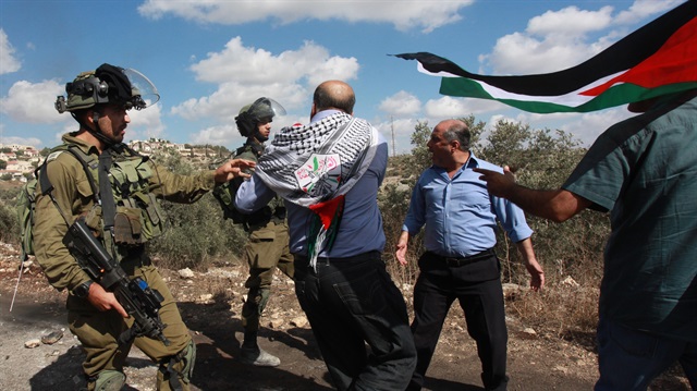 File photo: Israeli forces intervene in demonstration in West Bank