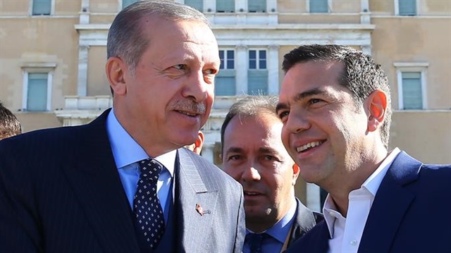 Cumhurbaşkanı Recep Tayyip Erdoğan ve Yunanistan Başbakanı Aleksis Çipras. (7 Aralık 2017)
