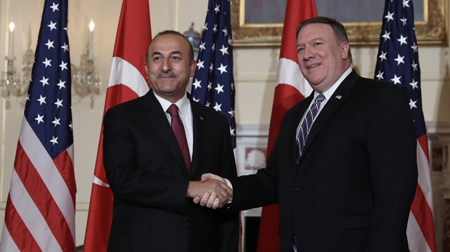 Mevlüt Çavuşoğlu and Mike Pompeo 