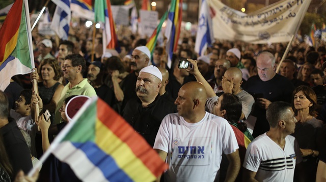 Yahudi ulus devlet yasası Tel Aviv'de protesto edildi