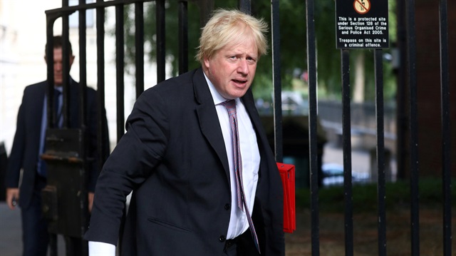 File photo: Britain's Secretary of State for Foreign and Commonwealth Affairs Boris Johnson arrives at 10 Downing Street in London, Britain