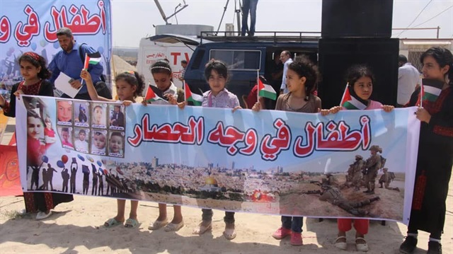 Çocuklardan İsrail’e protesto